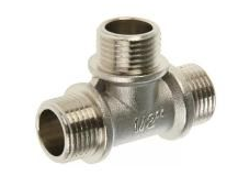 Тройник НИКЕЛЬ VALFEX  1/2"-3/4"-3/4" Ш-Ш-Ш (70/10)