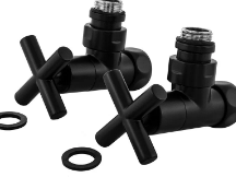 Кран угл. д/п.суш  1"-3/4" (крест) черный 4706SCH1005