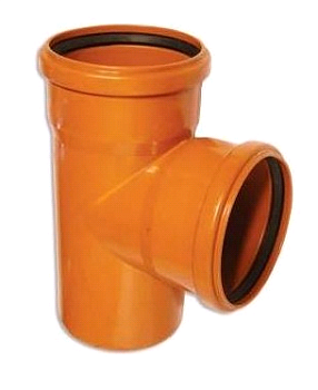 Тройник ПП Ø200-Ø160-Ø200 уг.90° РЫЖИЙ