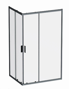 Душ.ограждение W90G-403-120290-BT прямоуг. раздв.двери 120*90 черн Gem AM.PM