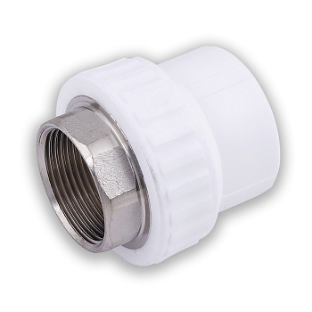 Муфта комб. вн. рез 75*2 1/2 Valfex белый (1/6)