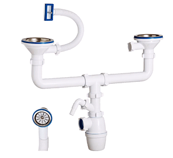 Сифон 3 1/2"х40 1-ур.,отвод,унив.перелив, К-40592 (1/14)