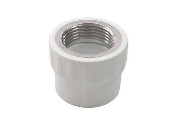 Муфта комб. вн. рез 25*1* Valfex белый (15/60)