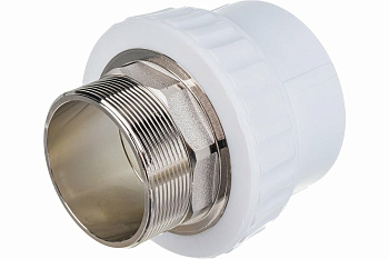 Муфта комб. нар. рез 40*1 1/4 Valfex белый (5/25)