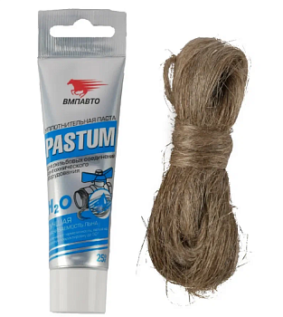 Комплект Уплотнительная паста 25гр PASTUM Н2О вода.+лен (1/30)