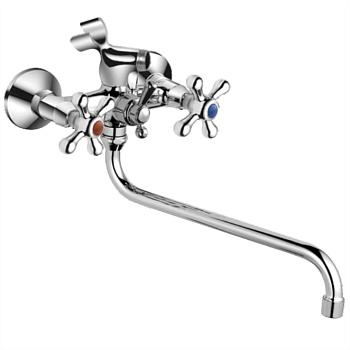 Ванна T5023C OUTE 1/2 м/к S-нос 30см хром (1/10)