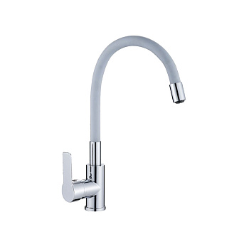 Елочка VF.70112-3 VALFEX Estreya Chrome Graphite 35мм гибк.излив, серый/хром (1/10)